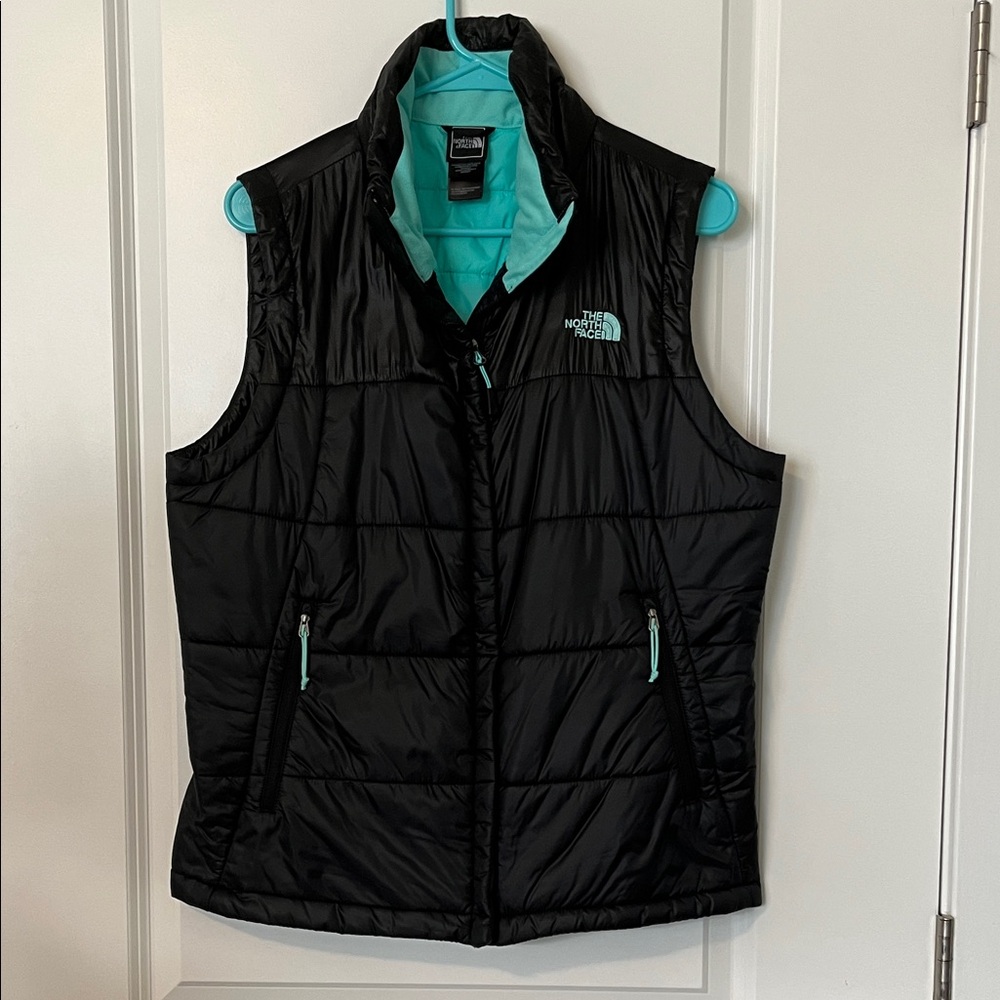The North Face Women's Black Vest with Teal Highlights